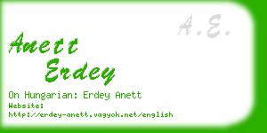 anett erdey business card